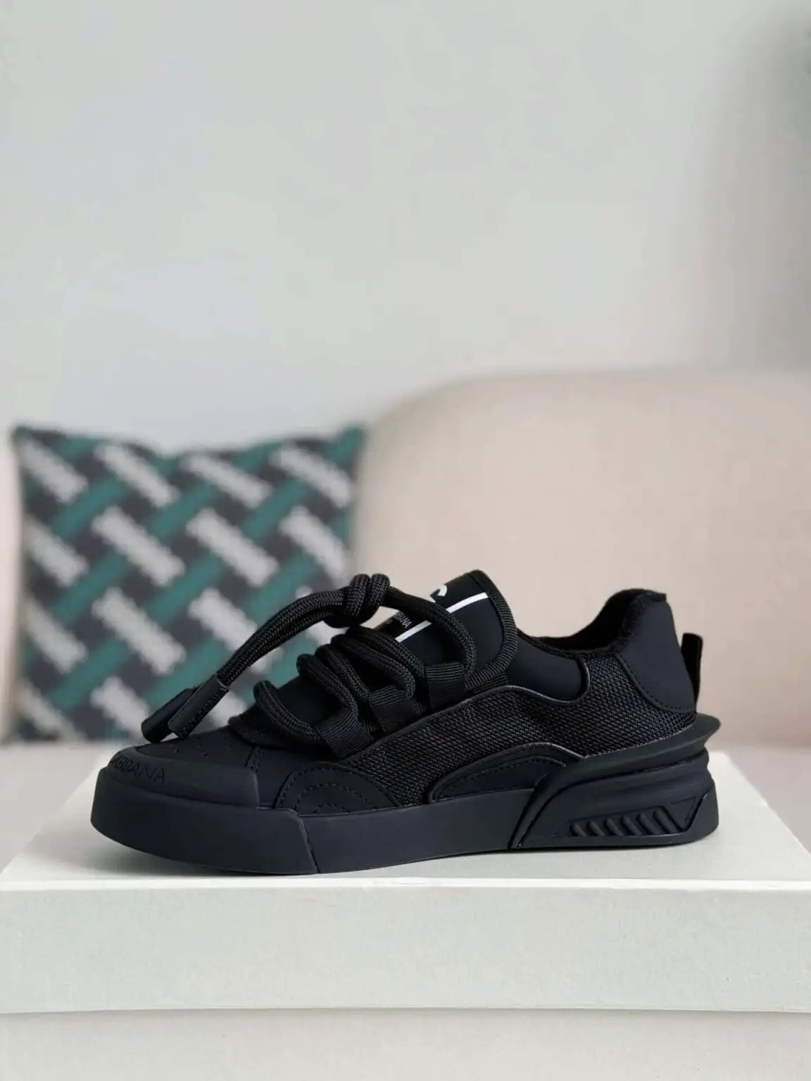 Dolce & Gabbana Space Sneaker – All-Black Technical Mesh