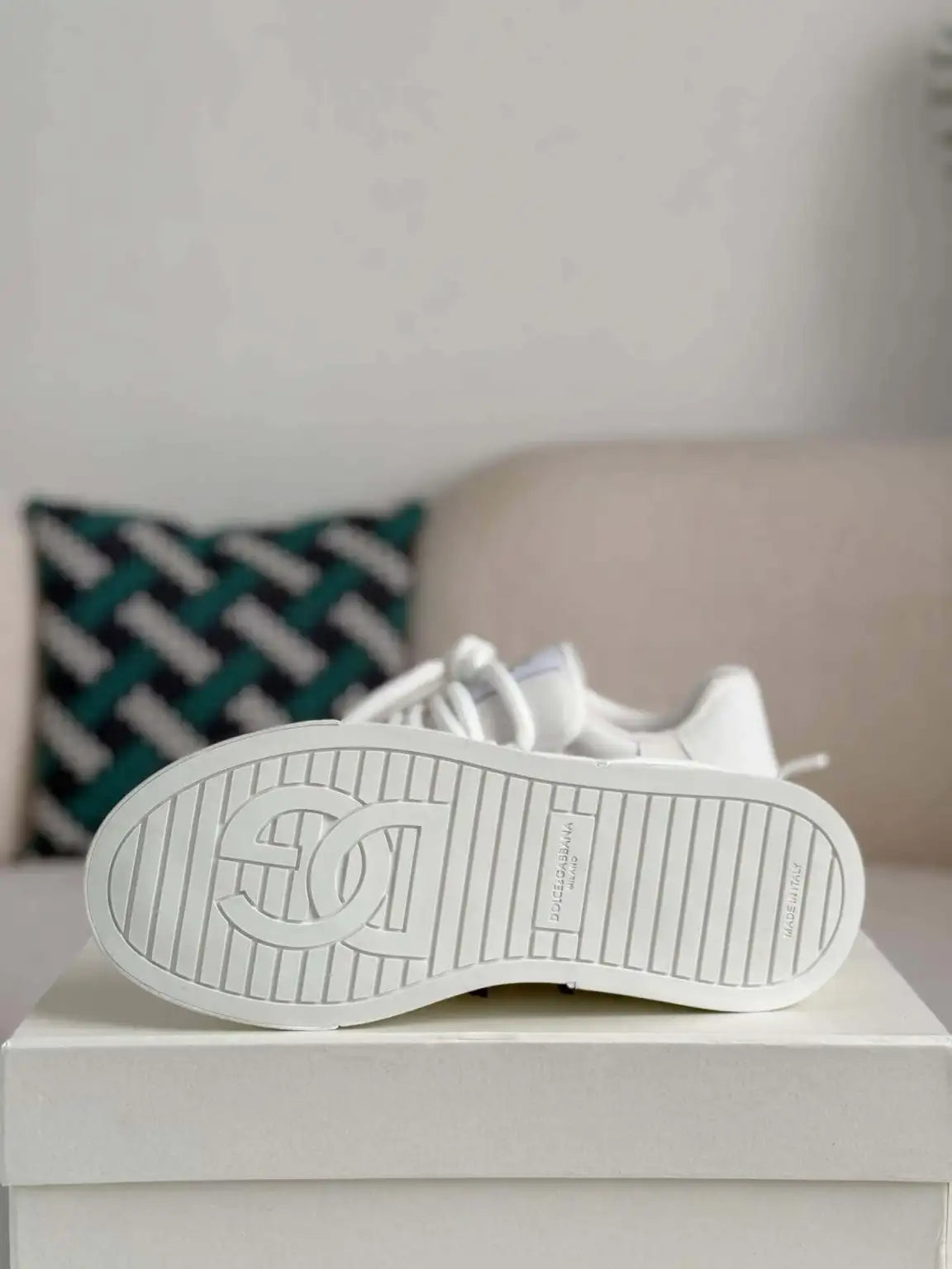 Dolce & Gabbana Space Sneaker – All-White Technical Mesh & Leather