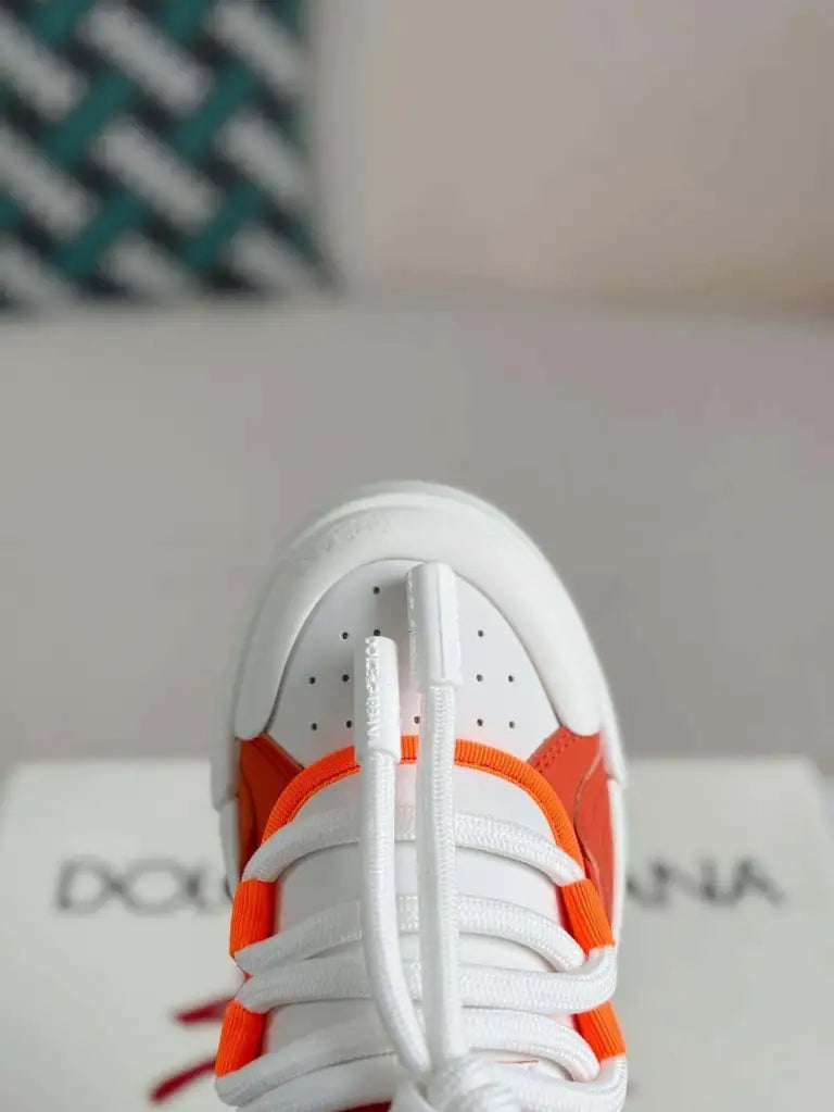 Dolce & Gabbana Space Sneaker – White & Orange Technical Mesh