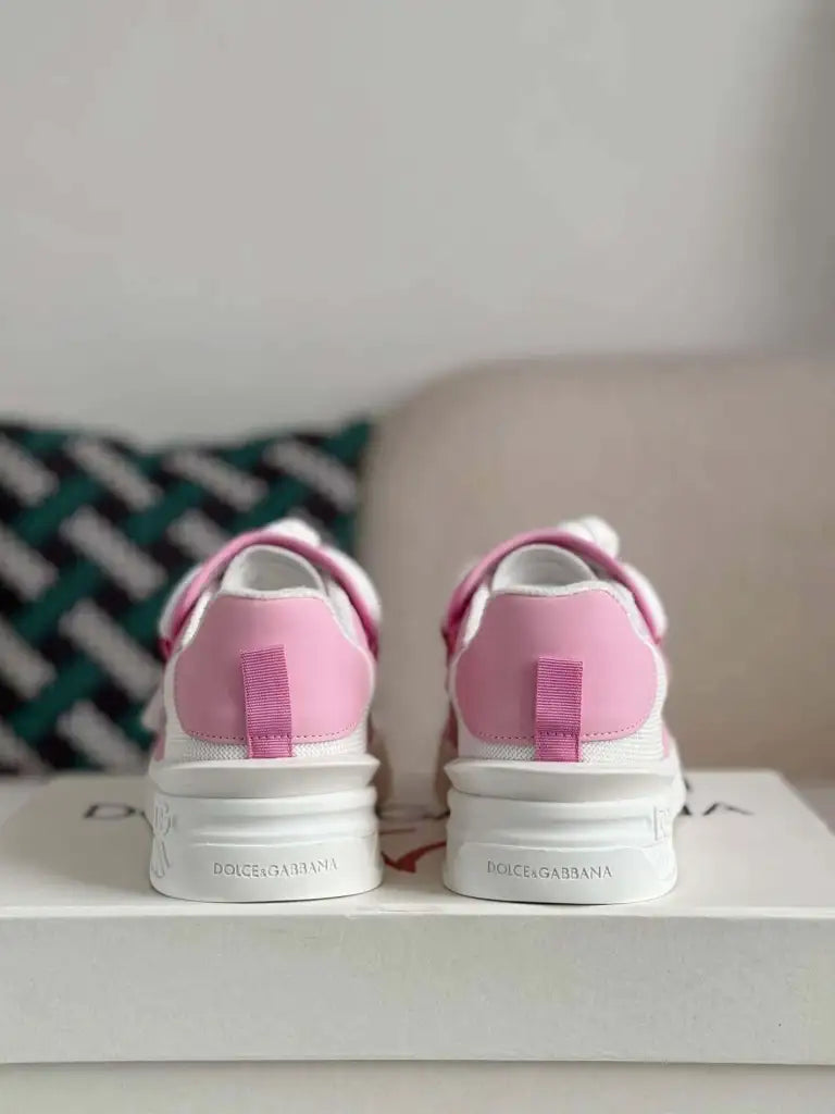 Dolce & Gabbana Space Sneaker – White & Pink Technical Mesh