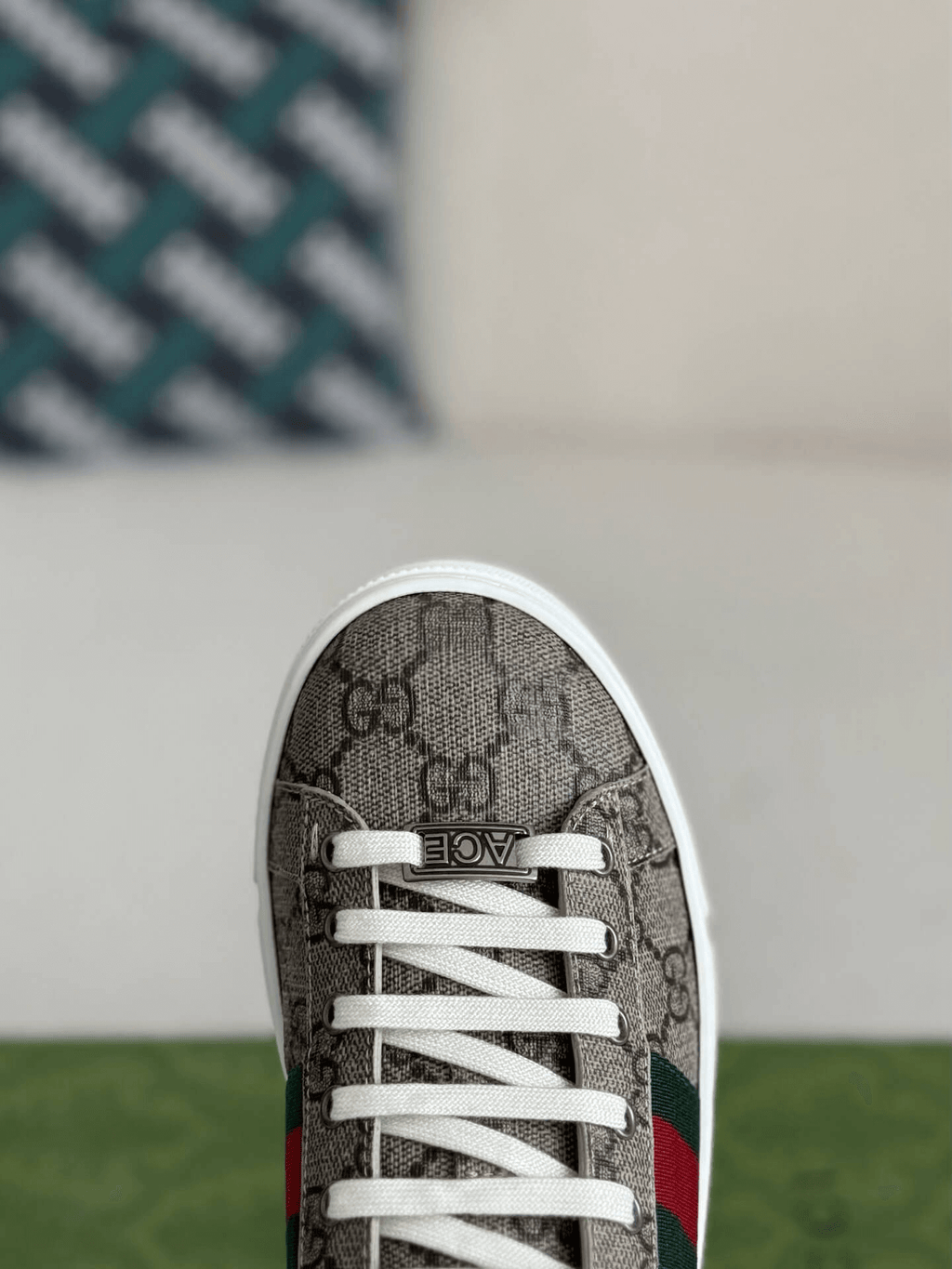 Gucci Ace Sneaker GG Supreme Canvas Web Stripe Low Top