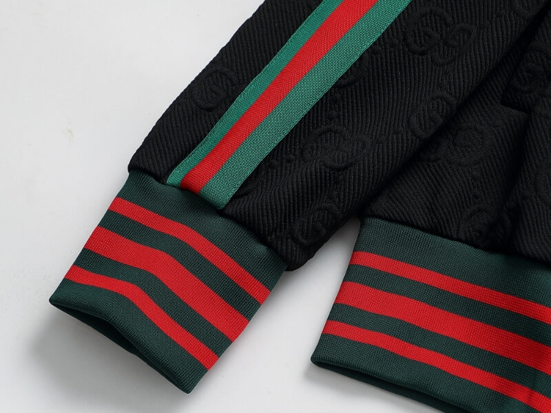 Gucci GG Monogram Embossed Tracksuit Black Web Stripe