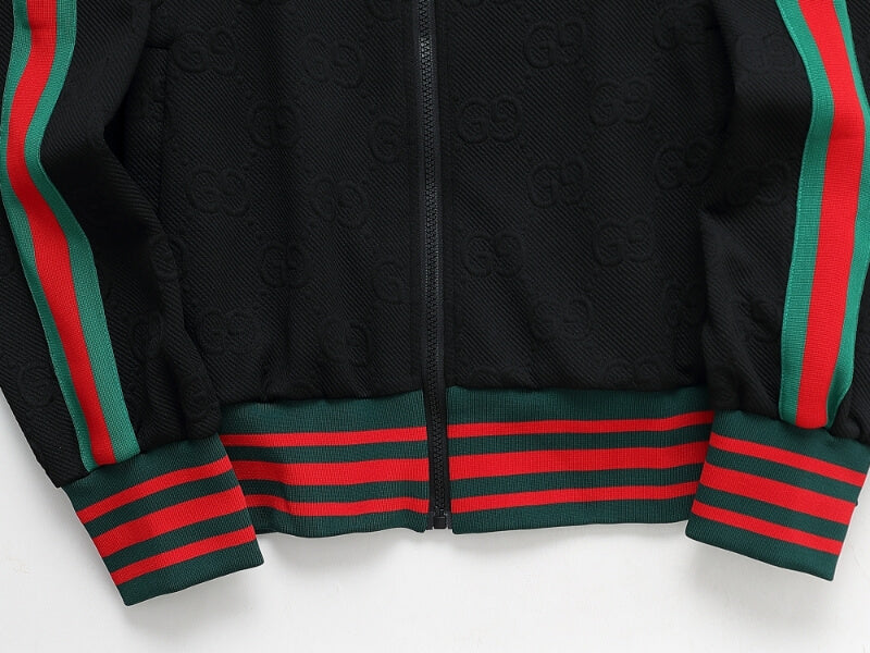 Gucci GG Monogram Embossed Tracksuit Black Web Stripe