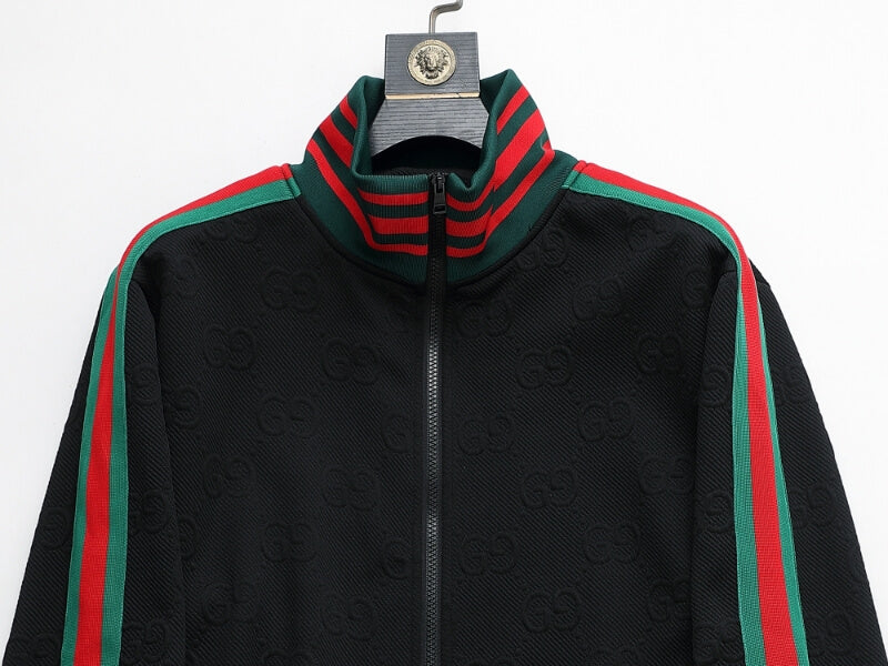 Gucci GG Monogram Embossed Tracksuit Black Web Stripe