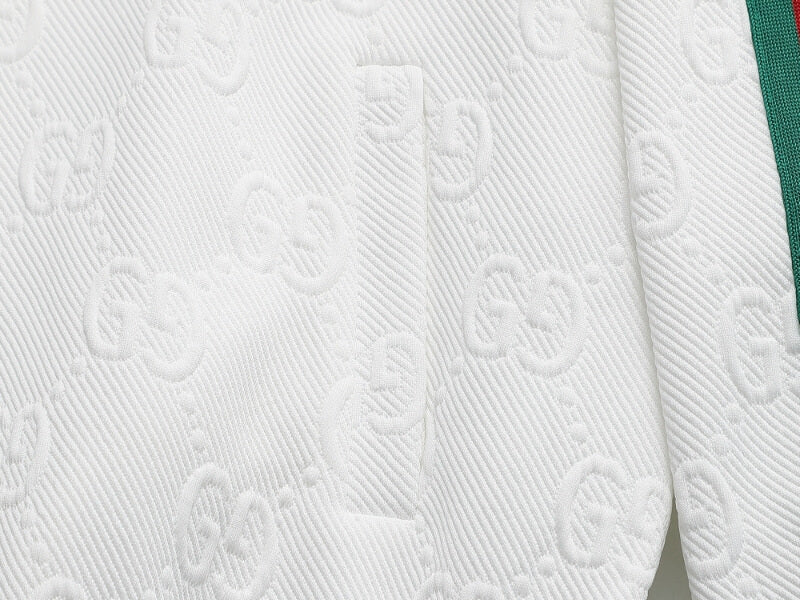 Gucci GG Monogram Embossed Tracksuit White Web Stripe