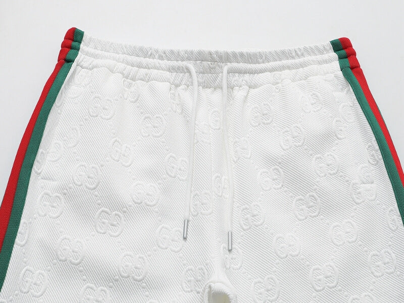 Gucci GG Monogram Embossed Tracksuit White Web Stripe