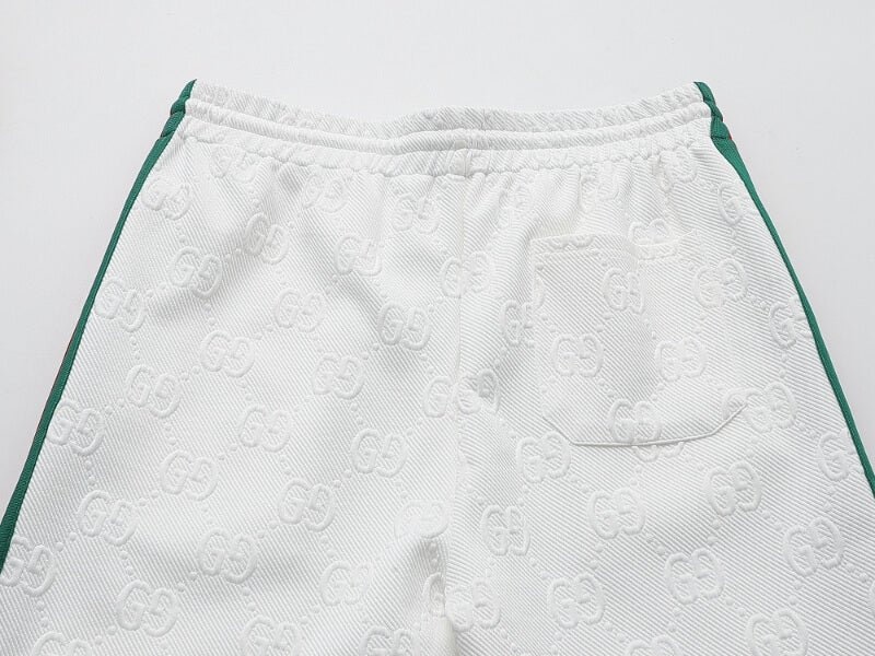 Gucci GG Monogram Embossed Tracksuit White Web Stripe