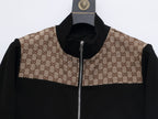 Gucci GG Supreme Color-Block Tracksuit - Black Jersey Zip Jacket & Jogger Set