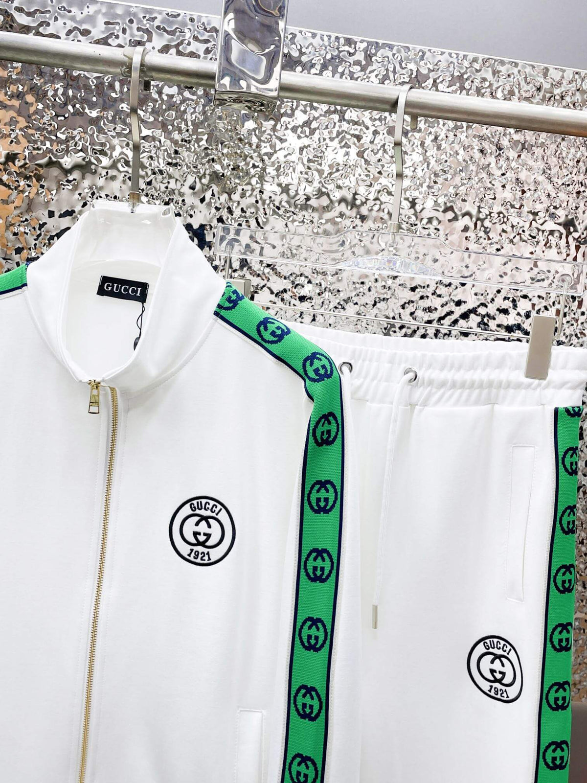 Gucci Interlocking G Gucci 1921 Technical Jersey Tracksuit White