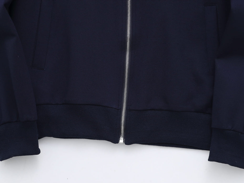 Gucci Web Stripe Tracksuit Set - Navy Blue Technical Knit Zip Jacket & Pants