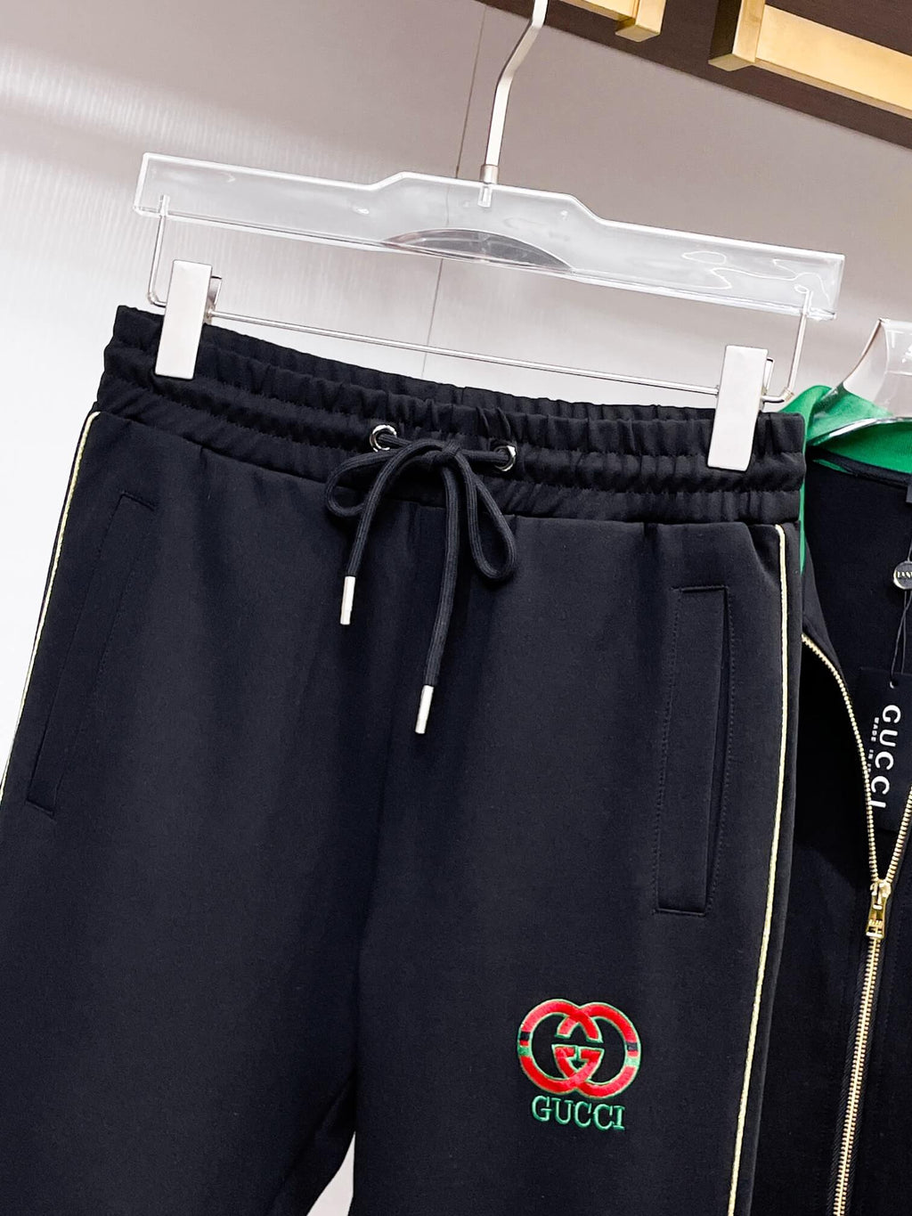 Gucci Round Interlocking G Technical Jersey Tracksuit Black