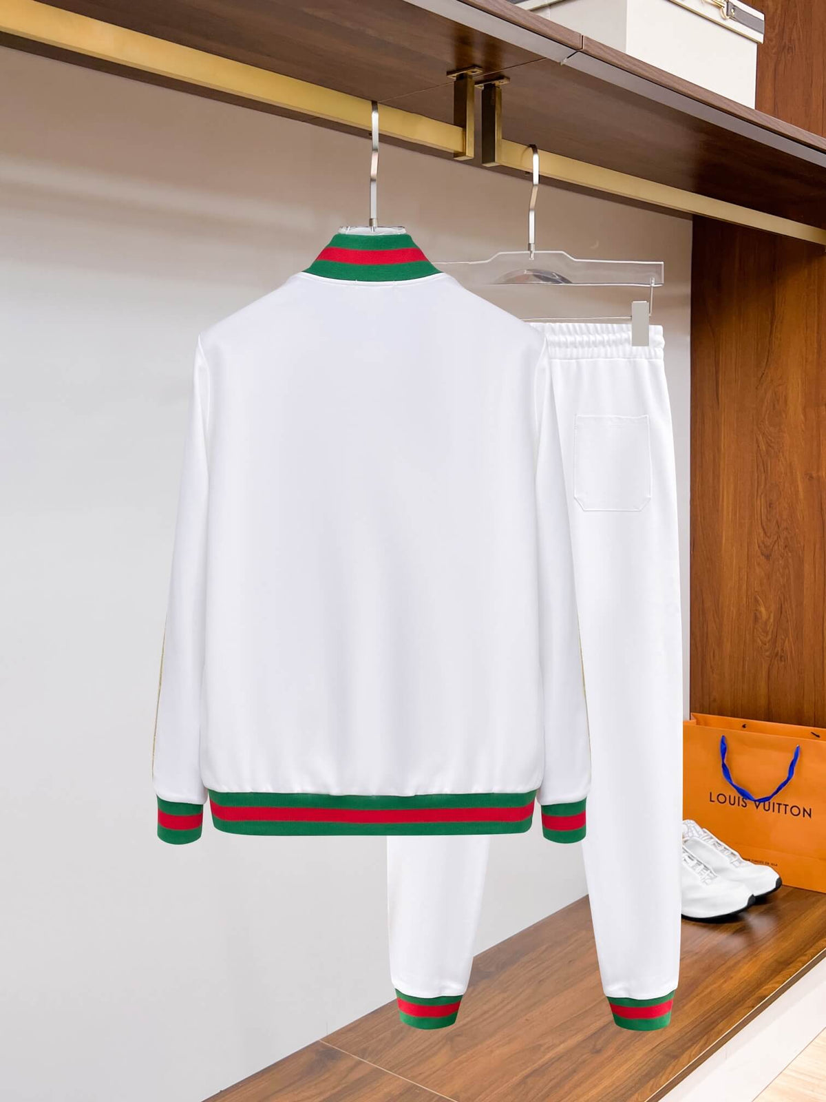 Gucci Round Interlocking G Technical Jersey Tracksuit White