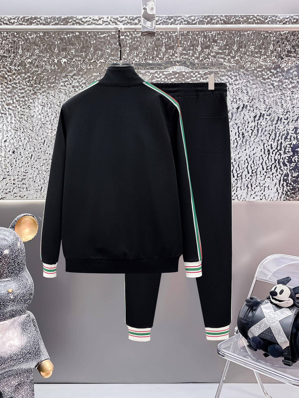 Gucci Web Stripe Technical Jersey Tracksuit Black