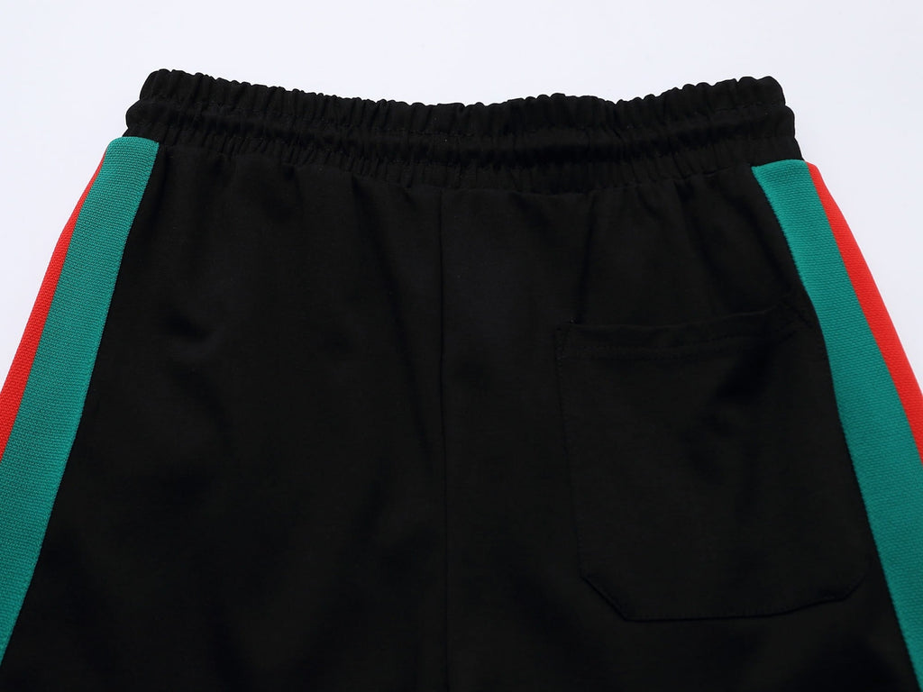 Gucci Web Stripe Tracksuit Set - Black Technical Knit Zip Jacket & Pants
