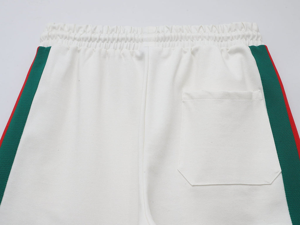 Gucci Web Stripe Tracksuit Set - White Technical Knit Zip Jacket & Pants