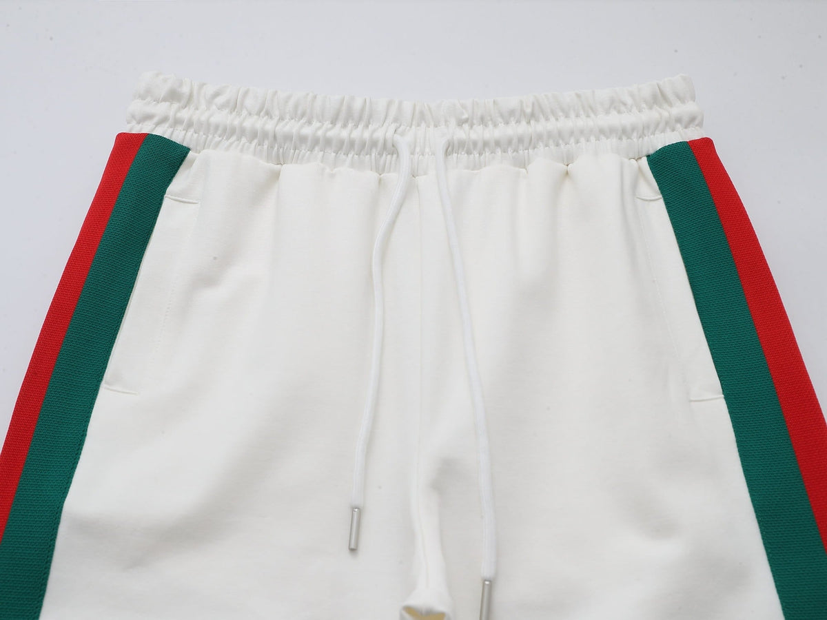 Gucci Web Stripe Tracksuit Set - White Technical Knit Zip Jacket & Pants