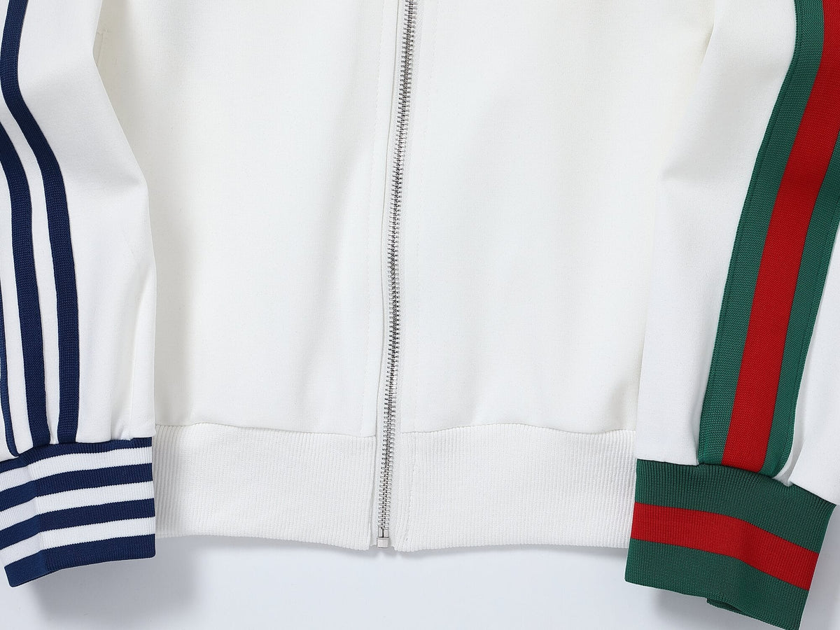 Gucci x adidas Trefoil Logo Web Stripe Tracksuit White Technical Jersey