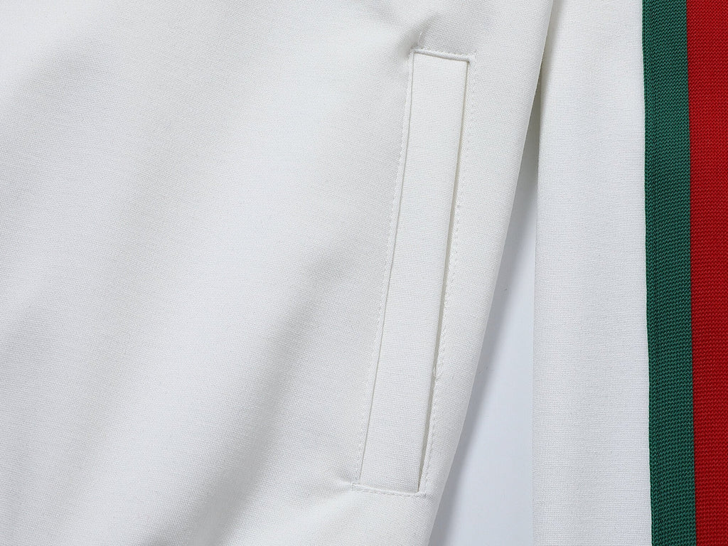 Gucci x adidas Trefoil Logo Web Stripe Tracksuit White Technical Jersey
