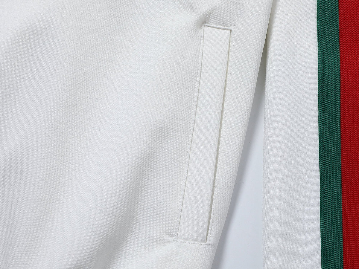 Gucci x adidas Trefoil Logo Web Stripe Tracksuit White Technical Jersey