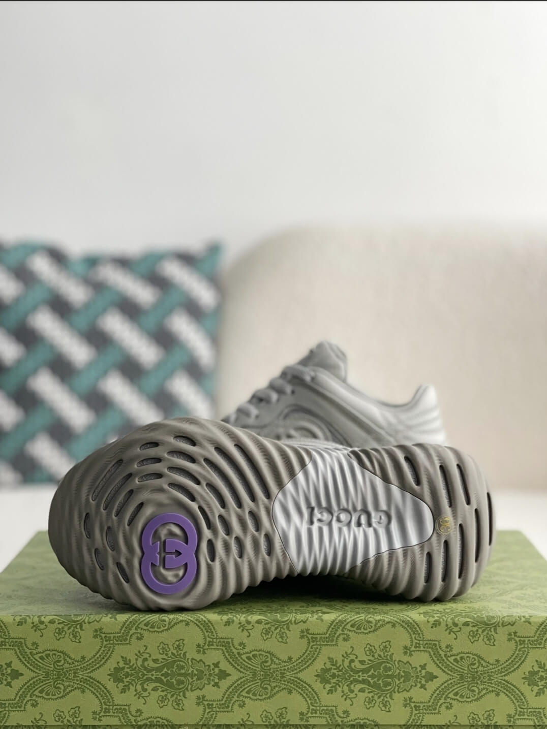 Gucci GG Runner Sneaker – Grey Quilted Leather & Mesh