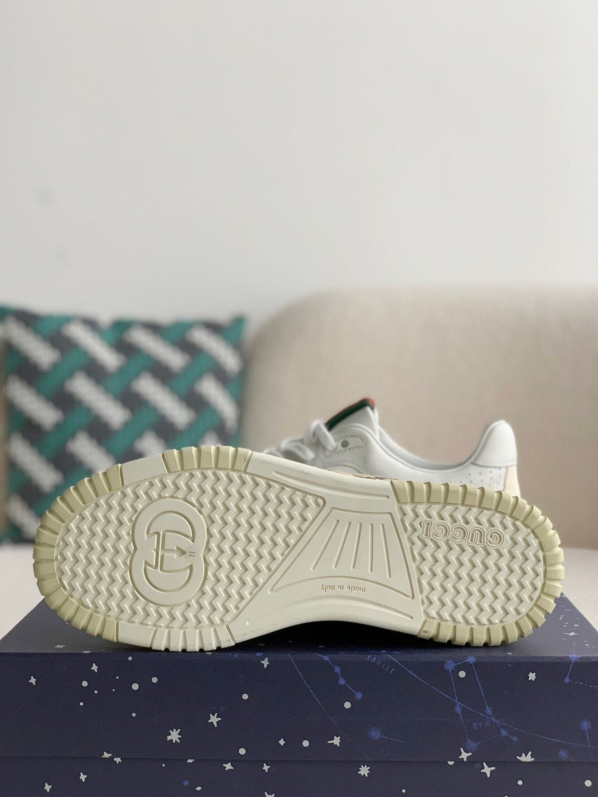 Gucci Mac80 Sneaker – White Leather & GG Supreme Canvas