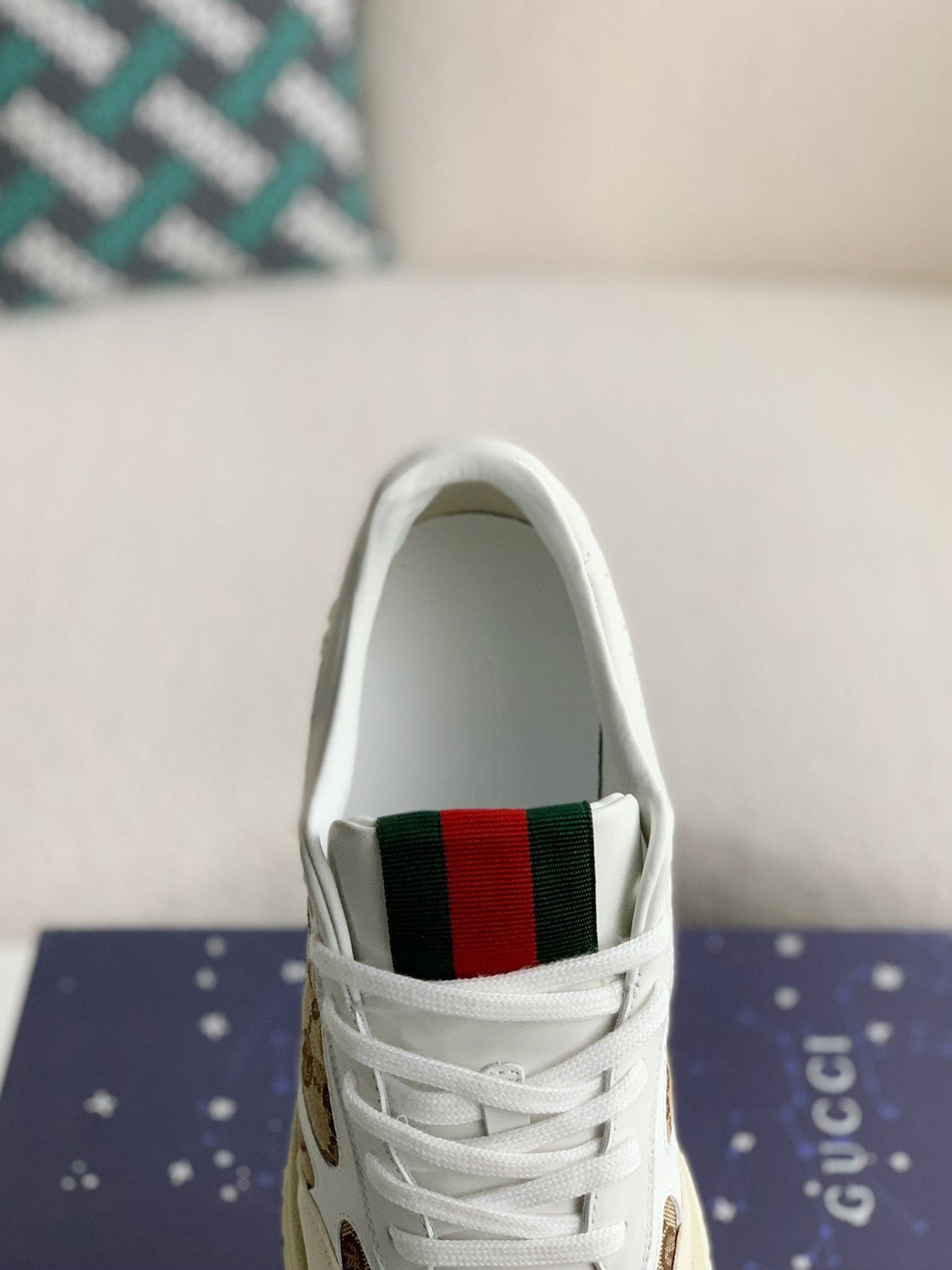 Gucci Mac80 Sneaker – White Leather & GG Supreme Canvas