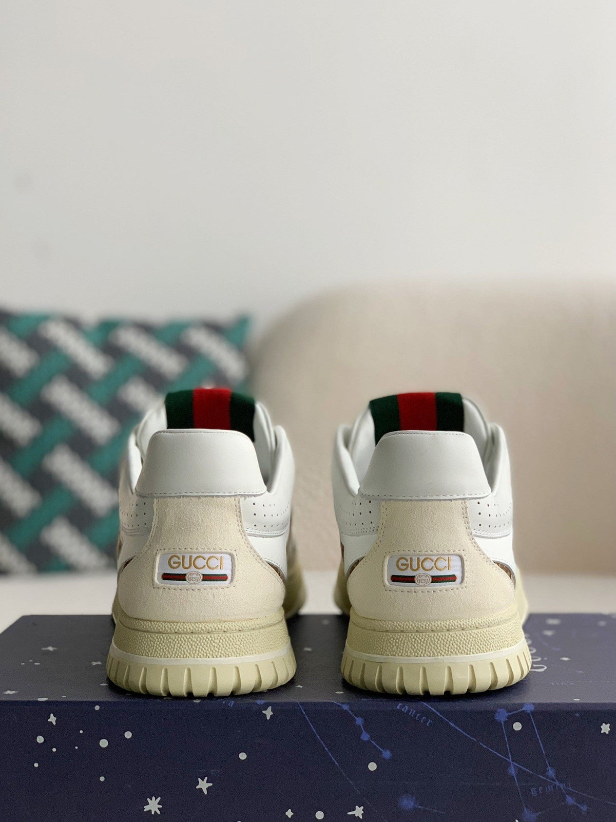 Gucci Mac80 Sneaker – White Leather & GG Supreme Canvas