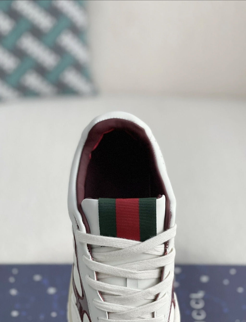 Gucci Mac80 Sneaker – White & Rosso Ancora Red Leather