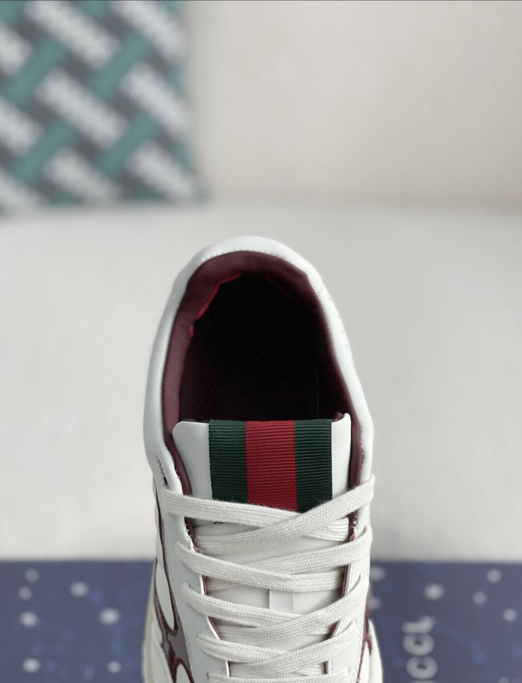 Gucci Mac80 Sneaker – White & Rosso Ancora Red Leather