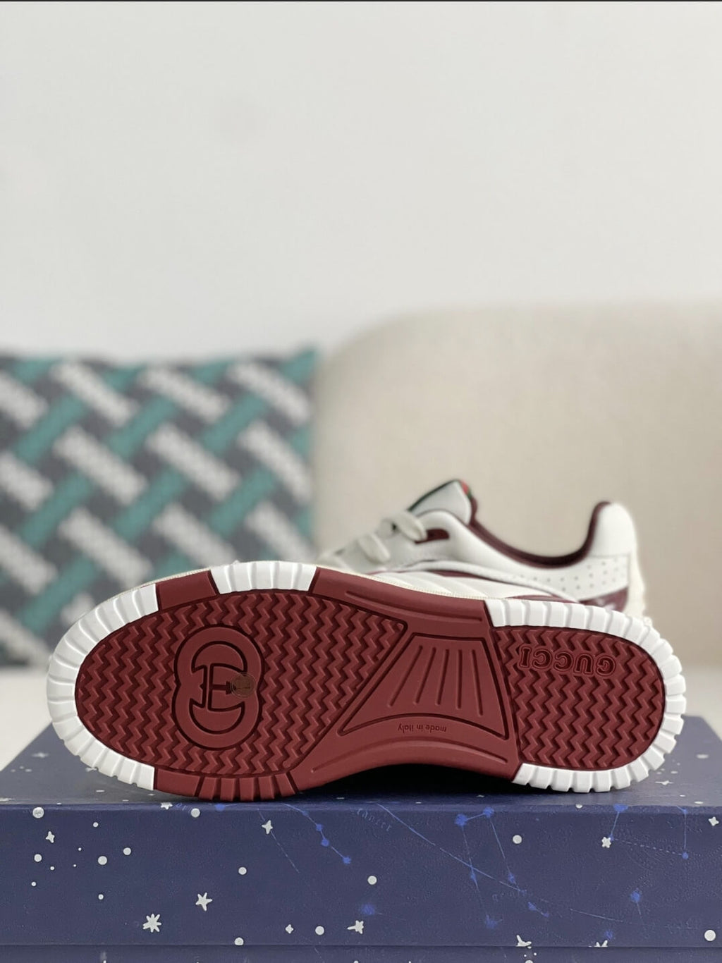 Gucci Mac80 Sneaker – White & Rosso Ancora Red Leather