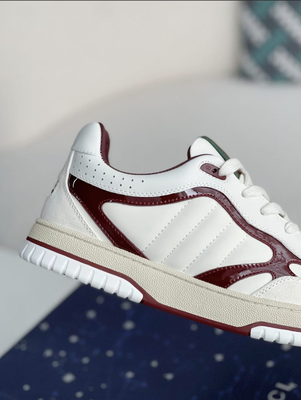 Gucci Mac80 Sneaker – White & Rosso Ancora Red Leather