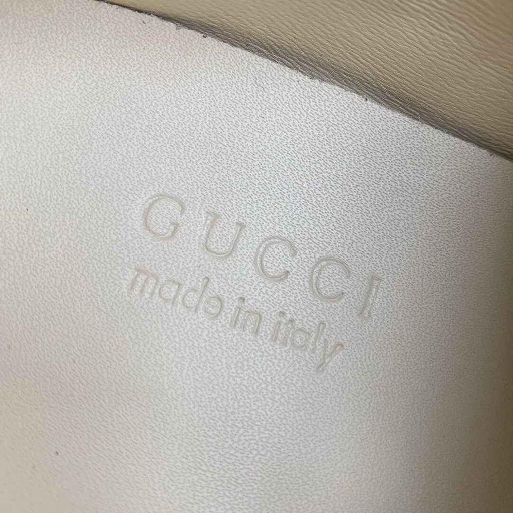 Gucci Rhyton Sneaker – Ivory Leather with Pink Interlocking G