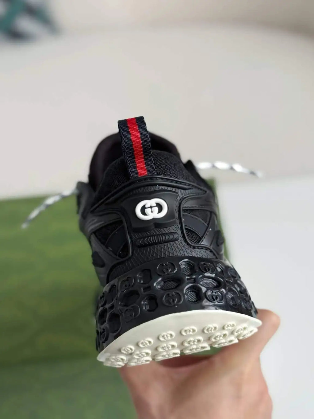Gucci Run Sneaker – Black Technical Mesh & Rubber