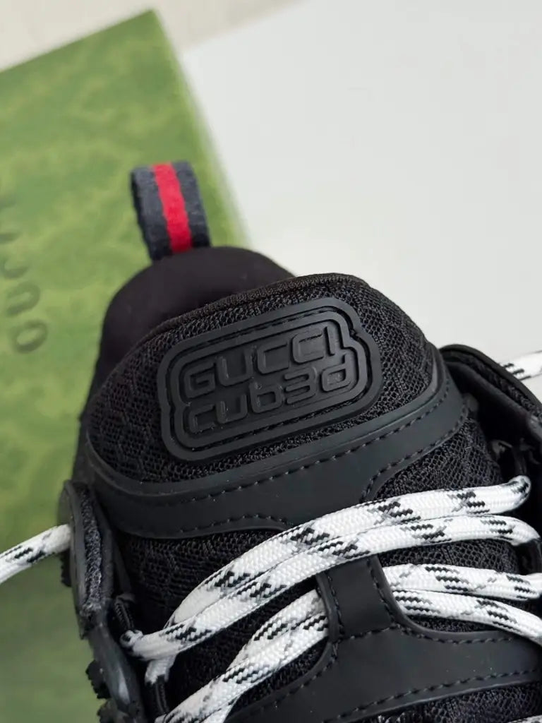 Gucci Run Sneaker – Black Technical Mesh & Rubber