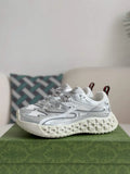 Gucci Run Sneaker – White & Silver Metallic