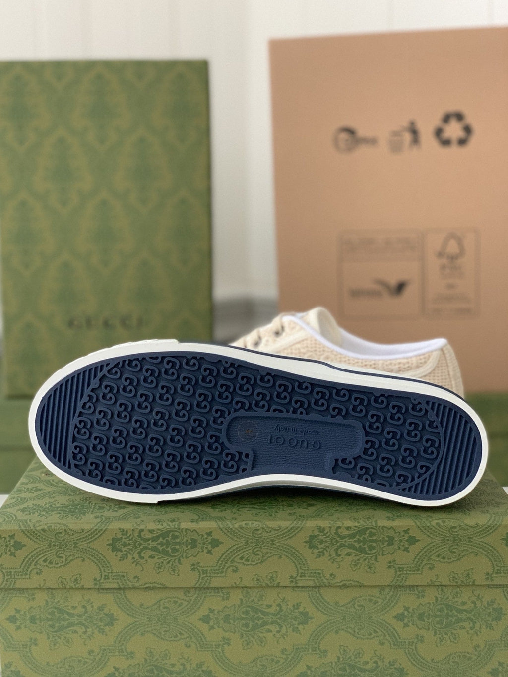 Gucci Tennis 1977 Sneaker – Off-White GG Embroidered Canvas