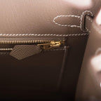 Hermes Birkin Sellier 25 Etoupe Epsom Gold Hardware