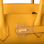 Hermes Jaune Ambre Togo Birkin 30cm Gold Hardware
