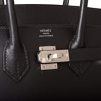 Hermes Birkin Sellier 25 Black Veau Madame Palladium Hardware