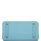 Hermes Birkin 30 Bleu Atoll Epsom Gold Hardware
