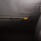 Hermes Graphite Veau Madame Sellier Birkin 30cm Gold Hardware