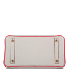 Hermes Birkin 25 Gris Perle and Rose Azalee Chèvre Brushed Gold Hardware