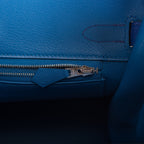 Hermes Birkin 30 Bleu Electric Verso Clemence Palladium Hardware