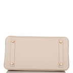 Hermes Birkin 30 Craie Togo Rose Gold Hardware