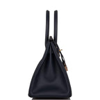 Hermes Birkin 30 Bleu Indigo Epsom Rose Gold Hardware