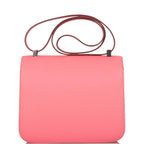Hermes Rose D'Ete Verso Evercolor Constance 24cm Palladium Hardware