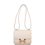 Hermes Craie Epsom Mini Constance 18cm Rose Gold Hardware