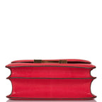Hermes Rouge Exotique Lizard Niloticus Constance 24cm Gold Hardware