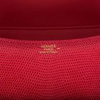 Hermes Rouge Exotique Lizard Niloticus Constance 24cm Gold Hardware