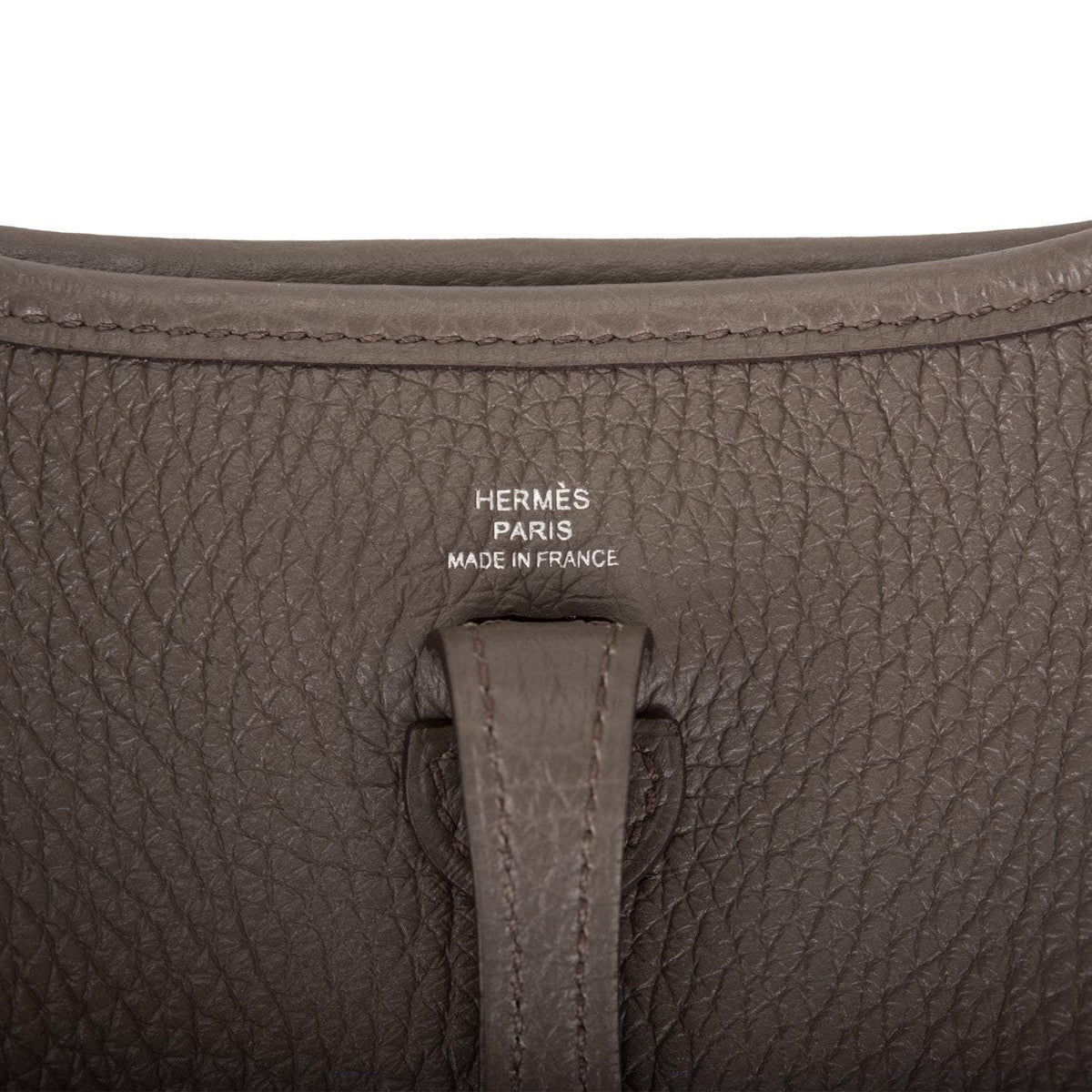 Hermes Etain Clemence Evelyne TPM Bag Palladium Hardware